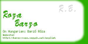 roza barzo business card