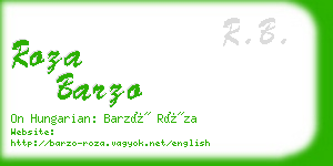 roza barzo business card